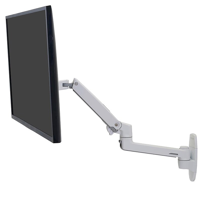 Ergotron LX Adjustable Single Arm Wall Monitor, 34" Screen Support, White (45-243-216) image 1