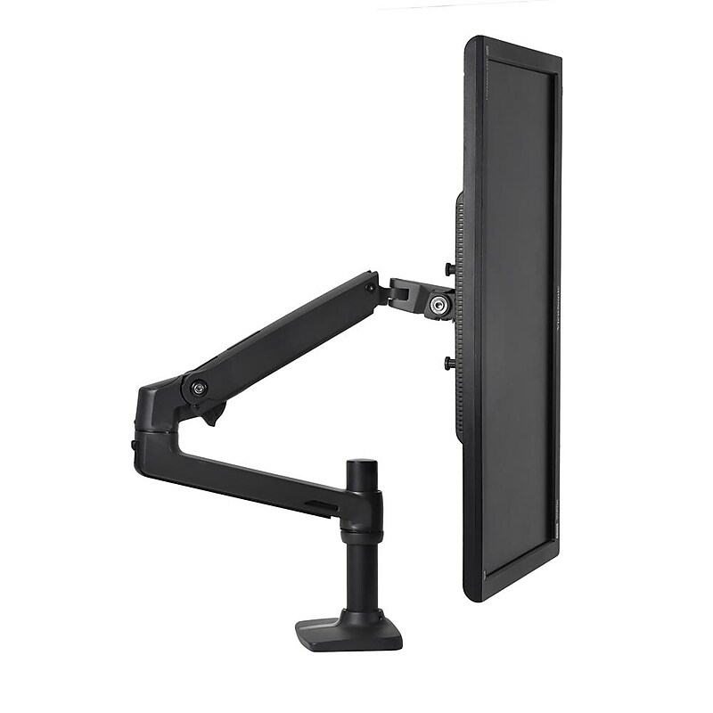 Ergotron LX Desk Adjustable Single Arm 2-Piece Clamp & Grommet Mount, 34" Screen Support, Black (45-241-224) image 1