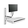 Ergotron CareFit Adjustable Single Arm Combo System with Worksurface, 27" Screen Support, White (45-619-251)~#|#~sp225012871_sc7