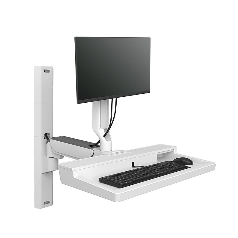 Ergotron CareFit Combo Adjustable Mount, Up to 27" Monitor, White (45618251) image 1