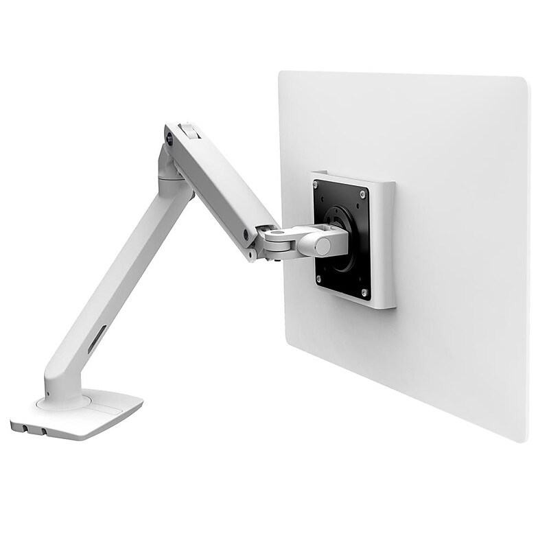 Ergotron MXV Desk Adjustable Single Arm with 2-Piece Clamp, Up to 34" Monitor, White (45-486-216) image 1