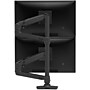Ergotron LX Adjustable Dual Stacking Arm Tall Pole Desk Mount, 40" Screen Support, Matte Black (45509224)~#|#~sp225013062_sc7