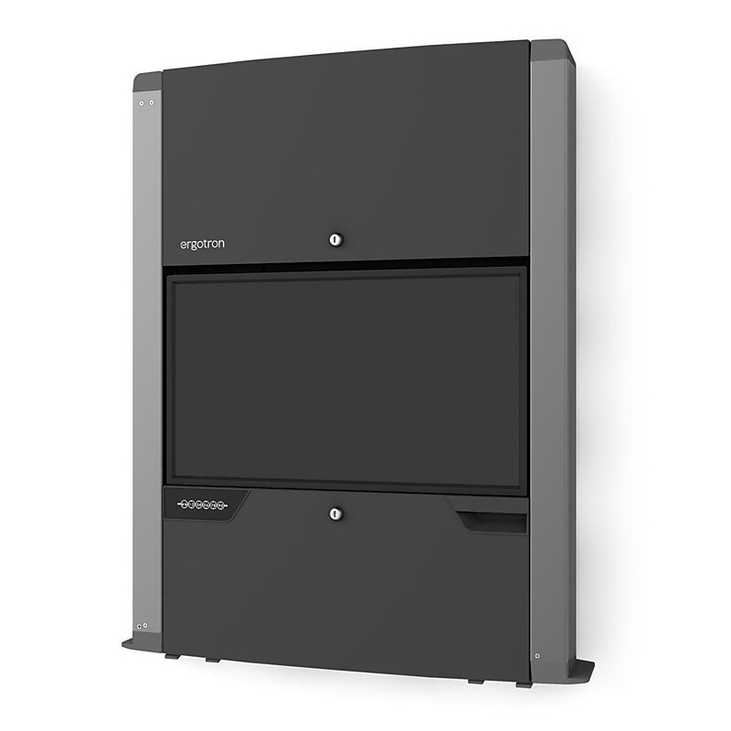 Ergotron CareFit Adjustable Mounting Enclosure, 27" Screen Support, Matte Black (61-367-060) image 1