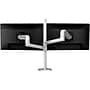 Ergotron LX Adjustable Dual Stacking Arm Tall Pole Desk Mount, 40" Screen Support, Polished Aluminum (45-549-026)~#|#~sp225013097_sc7