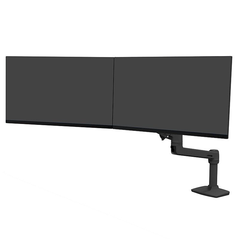 Ergotron LX Adjustable Dual Direct Arm Mounting Arm, 25" Screen Support, Matte Black (45489224) image 1