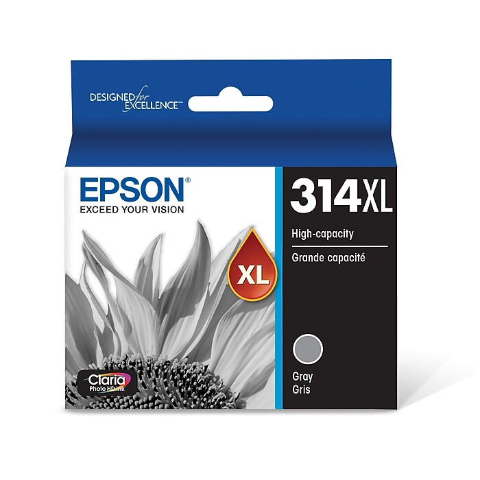 EPSON インク Epson T314XL Gray High Yield Ink Cartridge | Staples