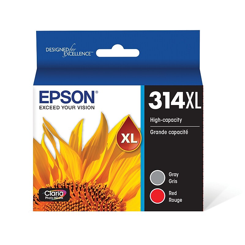 Epson T314XL Gray/Red High Yield Ink Cartridge (T314XL922-S) image 1