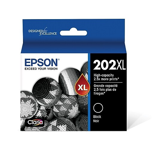 Epson T202XL Black High Yield Ink Cartridge Staples
