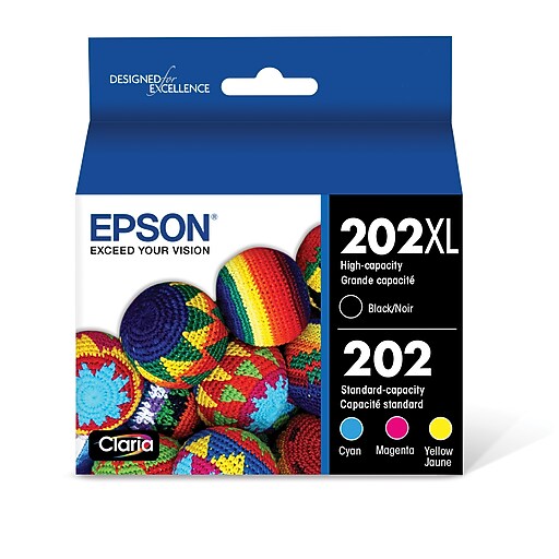 Epson T202XL/T202 Black High Yield and Cyan/Magenta/Yellow Standard