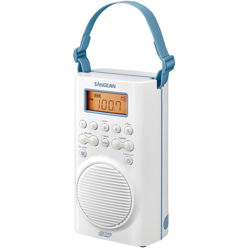 Sangean AM/FM/Weather Alert Waterproof Shower Radio (H205) image 1