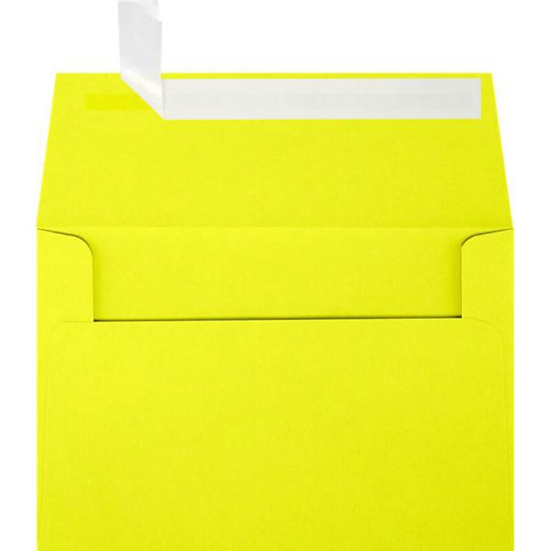 JAM Paper A4 Self Seal Invitation Envelopes, 4 1/4" x 6 1/4", Citrus Yellow, 500/Pack (4872-L20-500) image 1