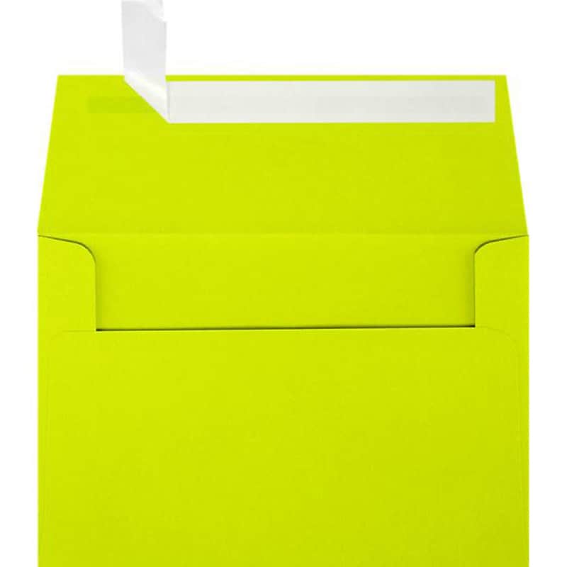 JAM Paper A4 Self Seal Invitation Envelopes, 4 1/4" x 6 1/4", Wasabi Green, 250/Pack (4872-L22-250) image 1