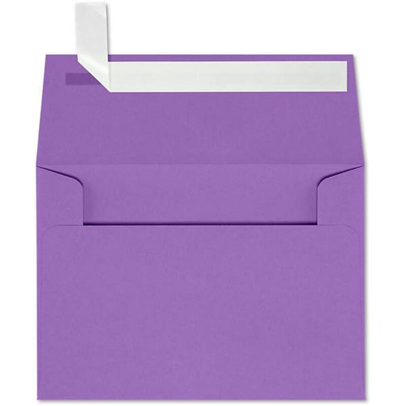 JAM Paper A1 Self Seal Invitation Envelopes, 3 5/8" x 5 1/8", Violet Purple, 250/Pack (4865-17-250) image 1