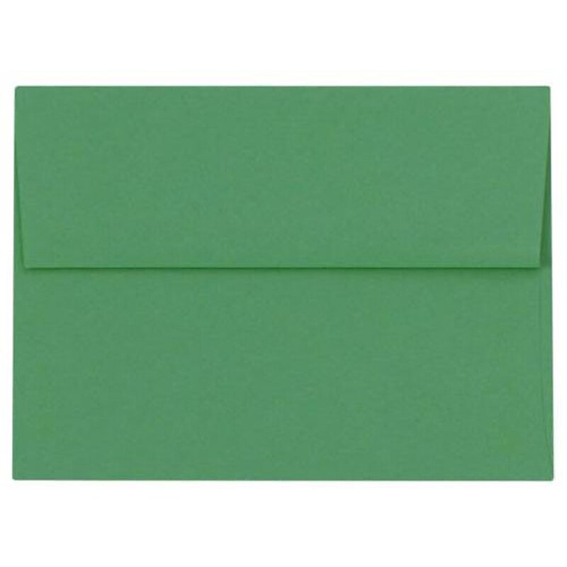 JAM Paper A4 Self Seal Invitation Envelopes, 4 1/4" x 6 1/4", Holiday Green, 500/Pack (4872-L17-500) image 1