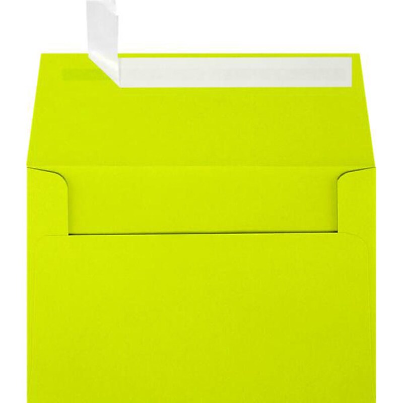 JAM Paper A4 Self Seal Invitation Envelopes, 4 1/4" x 6 1/4", Wasabi Green, 500/Pack (4872-L22-500) image 1