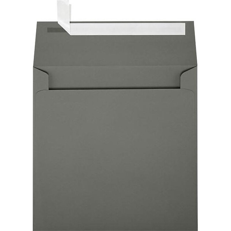 JAM Paper Self Seal Invitation Envelopes, 5 1/4" x 5 1/4", Smoke Gray, 500/Pack (8510-22-500) image 1