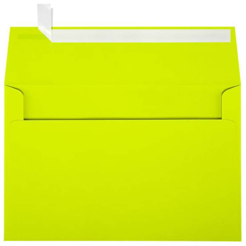 JAM Paper A9 Self Seal Invitation Envelopes, 5 3/4" x 8 3/4", Wasabi Green, 500/Pack (4895-L22-500) image 1
