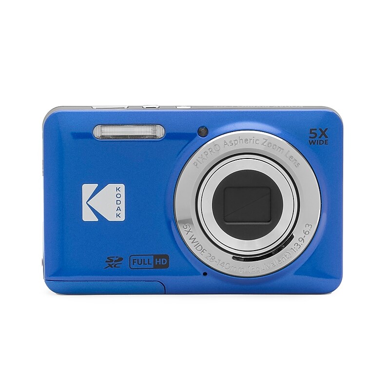Kodak PIXPRO 16MP Point and Shoot Digital Camera, 5x Optical Zoom, Blue (FZ55-BL) image 1