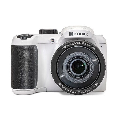Kodak PIXPRO 16MP Bridge Digital Camera, 25x Optical Zoom, White (AZ255