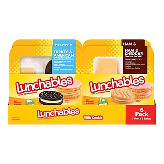 Lunchables Ham & Turkey Variety Lunch Kit, 20.7 oz., 6/Pack (902-00011)