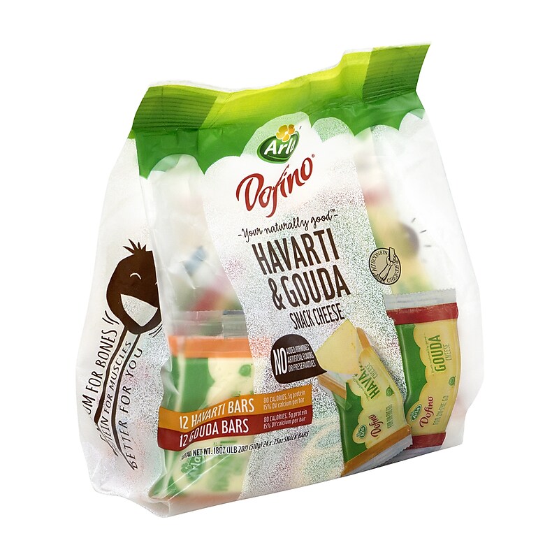 Havarti and Gouda Cheese Snack Bars, 24/Pack (902-00032) image 1