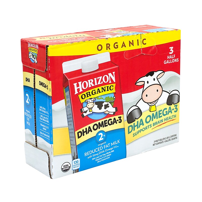Horizon Organic 2% Milk, 64 Fl. Oz., 3/Pack (902-00055) image 1
