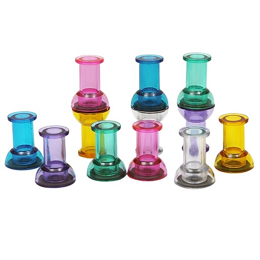 Dowling Jumbo Push Pins in a Bucket, 1 1/4" tall, Pack of 72