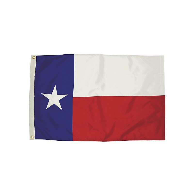 Independence Flag Nylon Texas Flag with Heading and Grommets, 3x5 ft (FZ-2422051) image 1