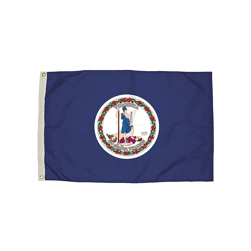 Independence Flag Nylon Virginia Flag with Heading and Grommets, 3x5 ft (FZ-2452051) image 1