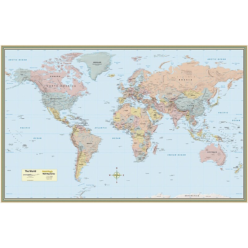 Assorted Publishers Laminated World Map Laminated Poster, 50" x 32" (9781423220831) image 1