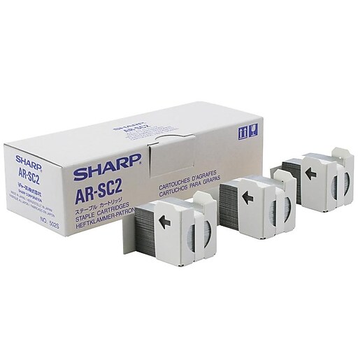 【交渉可】SHARP AR-SC2 カートリッジ Sharp Staple Cartridge - 5000 Staples/Cartridge, 3/Pack
