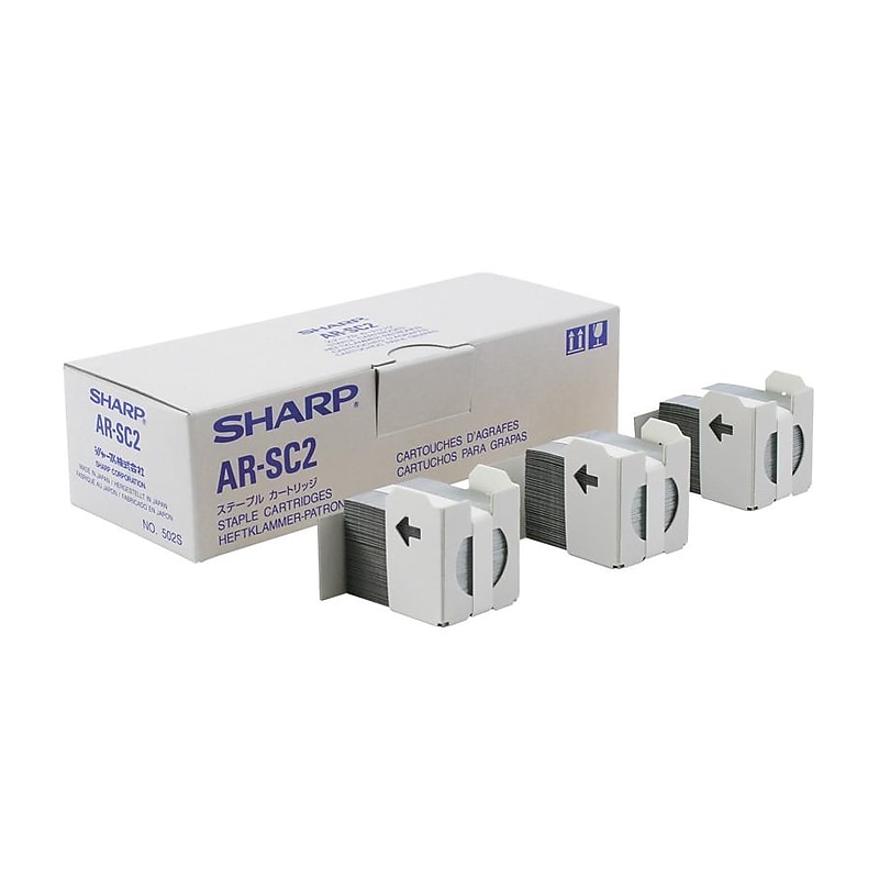 Sharp Staple Cartridge - 5000 Staples/Cartridge, 3/Pack (ARSC2) image 1