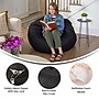 Flash Furniture Duncan Fabric Oversized Refillable Bean Bag Chair, Solid Black (DGBEANLGSLDBK)~#|#~sp225451403_sc7