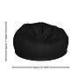 Flash Furniture Duncan Fabric Oversized Refillable Bean Bag Chair, Solid Black (DGBEANLGSLDBK)~#|#~sp225451404_sc7