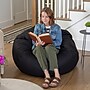 Flash Furniture Duncan Fabric Oversized Refillable Bean Bag Chair, Solid Black (DGBEANLGSLDBK)~#|#~sp225451408_sc7