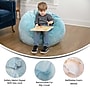 Flash Furniture Dillon Furry Refillable Bean Bag Chair, Teal (DGBEANSMFURTL)~#|#~sp225451416_sc7