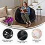 Flash Furniture Duncan Furry Oversized Refillable Bean Bag Chair, Black (DGBEANLGFURBK)~#|#~sp225451425_sc7