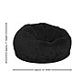 Flash Furniture Duncan Furry Oversized Refillable Bean Bag Chair, Black (DGBEANLGFURBK)~#|#~sp225451426_sc7