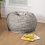 Flash Furniture Dillon Furry Refillable Bean Bag Chair, Gray (DGBEANSMFURGY)~#|#~sp225451441_sc7
