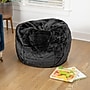 Flash Furniture Dillon Furry Refillable Bean Bag Chair, Black (DGBEANSMFURBK)~#|#~sp225451451_sc7