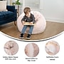 Flash Furniture Dillon Furry Refillable Bean Bag Chair, Blush (DGBEANSMFURBLS)~#|#~sp225451571_sc7