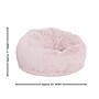 Flash Furniture Duncan Furry Oversized Refillable Bean Bag Chair, Blush (DGBEANLGFURBLS)~#|#~sp225451584_sc7
