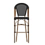 Flash Furniture Marseille Contemporary Textilene Full Back French Bistro Barstools, Black/Bamboo, 2/Pack (2SDAD642107BSBK)~#|#~sp225452644_sc7