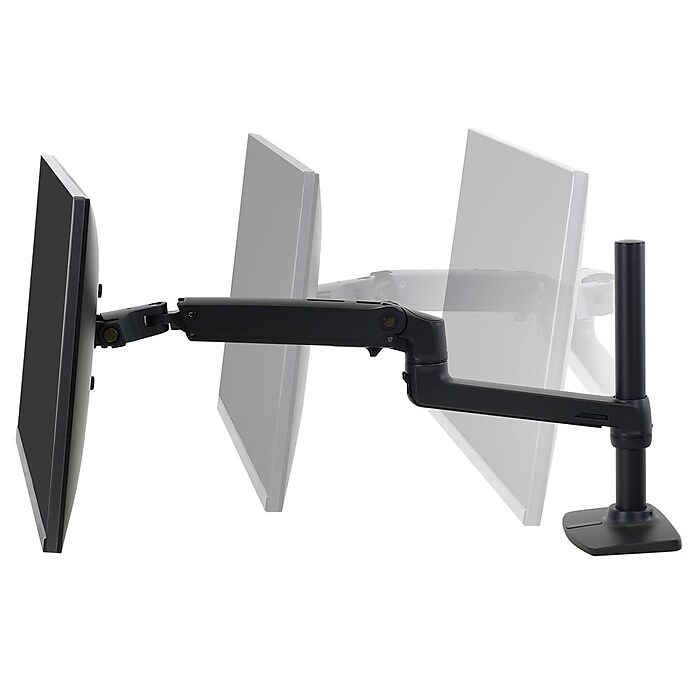 Ergotron LX Desk Monitor Arm, Tall Pole, Black (45-537-224