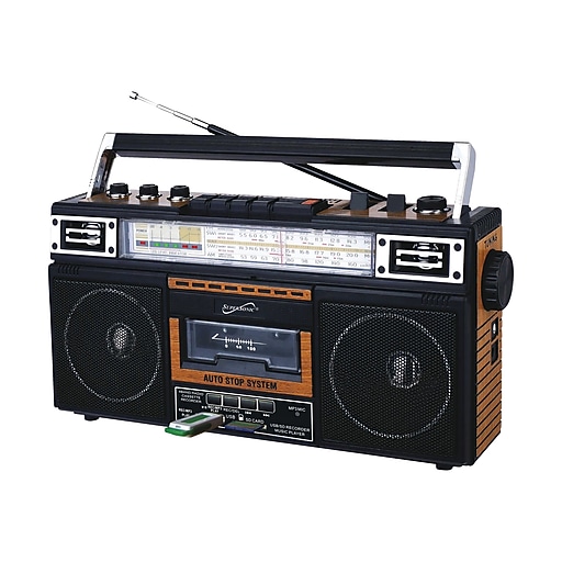 Supersonic Wireless Bluetooth 4Band Radio & Cassette Player and
