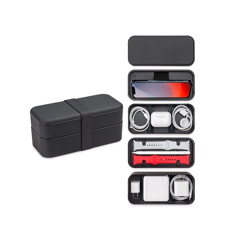 Function101 BENTOSTACK Tech Accessory Organizer, Black (F101-BSBL2) image 1