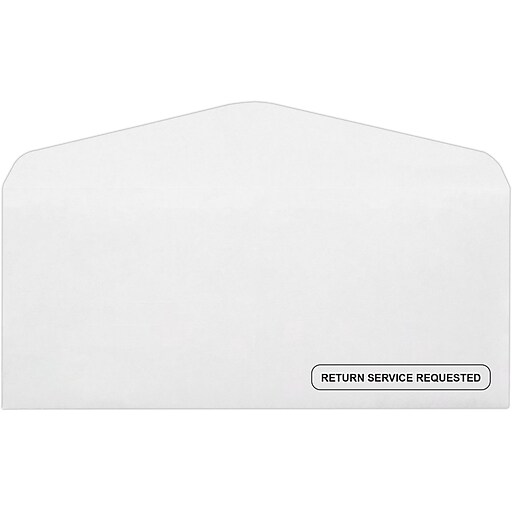 LUX 10 Regular Envelopes (4 1/8 x 9 1/2) Return Service Requested 50/Pack, 24lb. Bright White