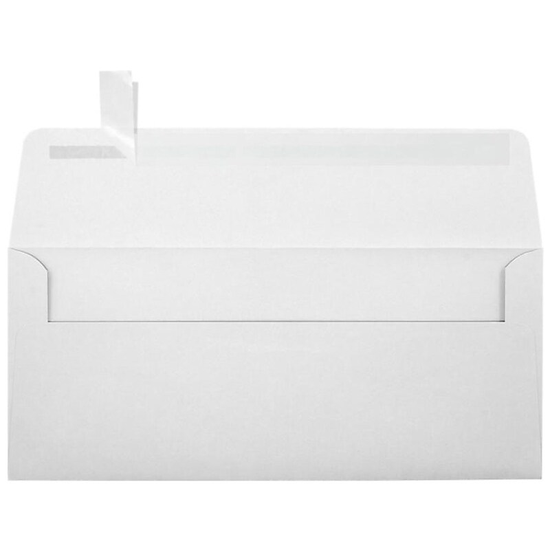 JAM Paper Self Seal Business Envelope, 4 1/8 x 9 1/2, Cotton Gray, 500 Pack (4860-SG-500) image 1