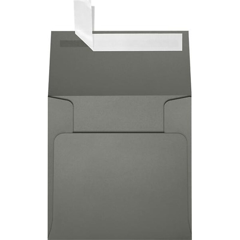 JAM Paper Self Seal Invitation Envelope, 4 x 4, Gray, 50 Pack (8504-22-50) image 1