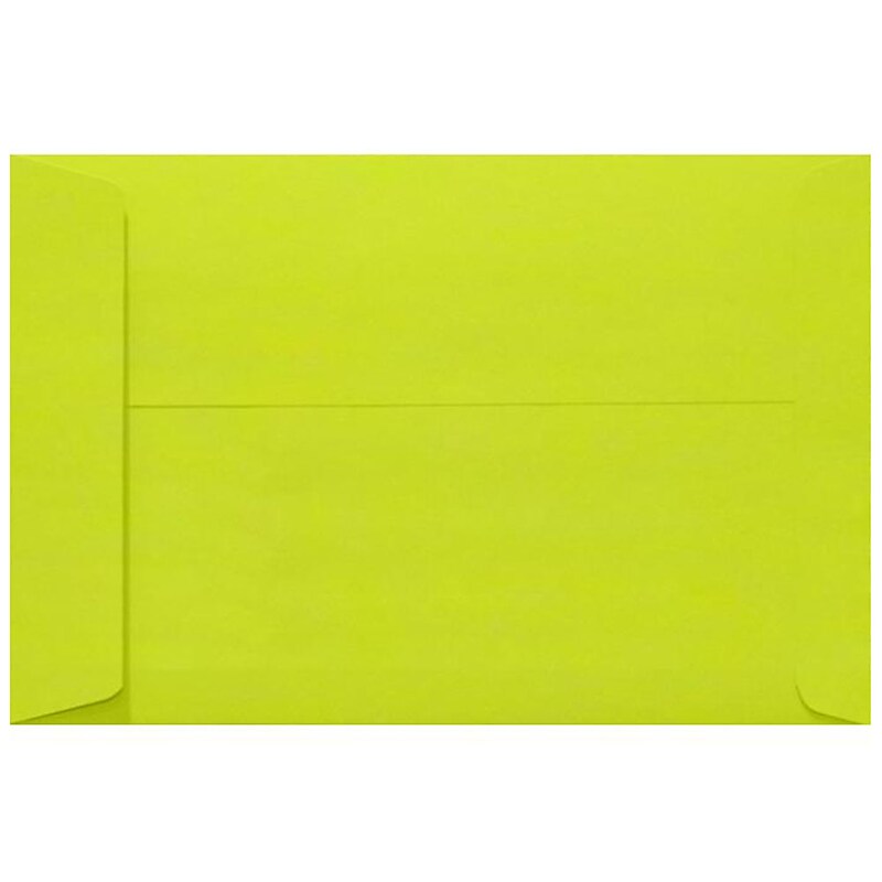 JAM Paper 10 x 13 Open End Envelopes, Wasabi Green, 250/Pack (4897-L22-250) image 1